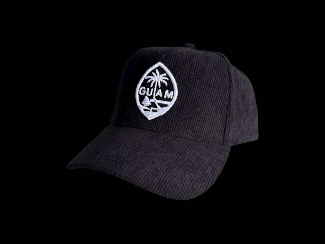 Black Corduroy Guam Snapback