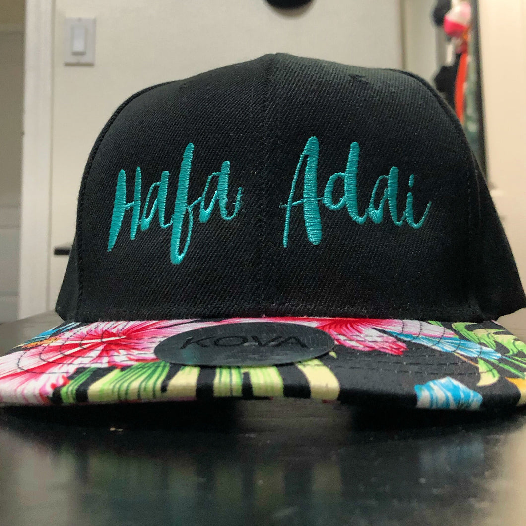 Hafa Adai Floral Guam Snapback Baseball Cap
